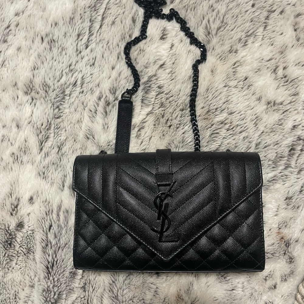 Saint Laurent Small Tri Quilt Monogram Crossbody